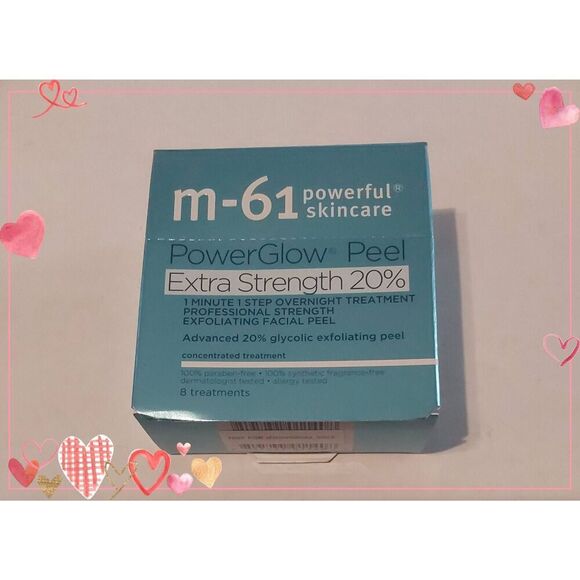 M-61 Powerful Skincare Power Glow Peel~Extra Strength 20% Overnight Treatment - Picture 1 of 6